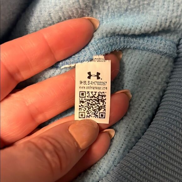 Under Armour Blue Zip Up Sweater with Athletic Design - Picture 5 of 5